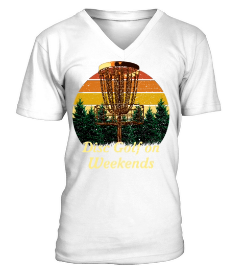 Disc Golf on Weekends Hobby Golfer Activities V-Neck T-shirt