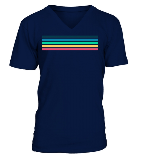 Retro stripe design with vintage vibe V-Neck T-shirt