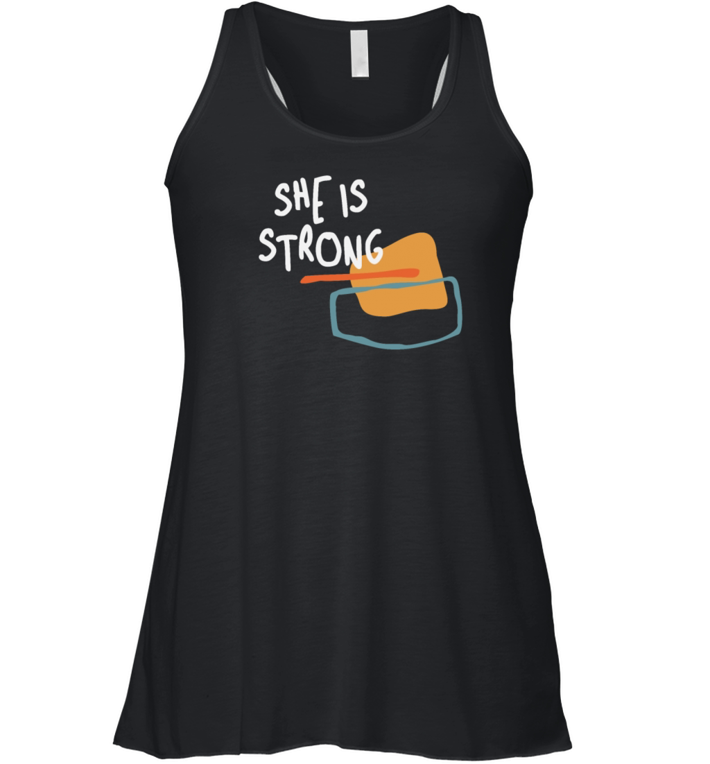 She is Strong - Empowering Christian Quote Women's Flowy Tank Top