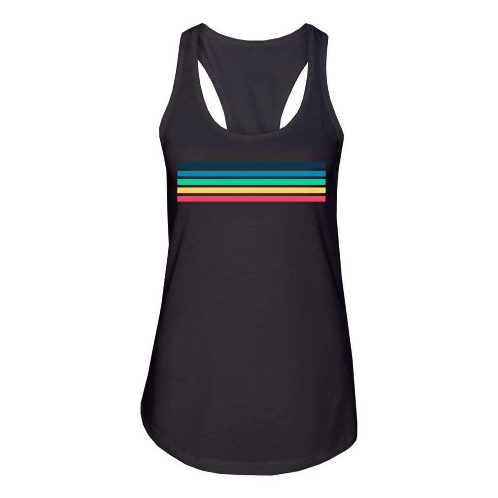 Retro stripe design with vintage vibe Women's Racerback Tank