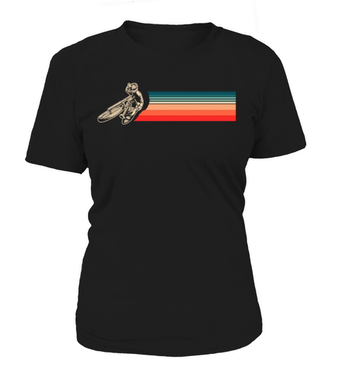 Vintage Motorcyclist With Retro Stripes Women's T-Shirt