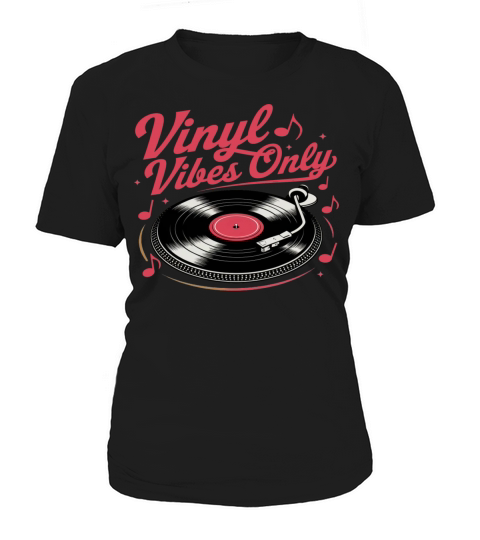 Vinyl Vibes Only - Retro Record Player Design Women's T-Shirt