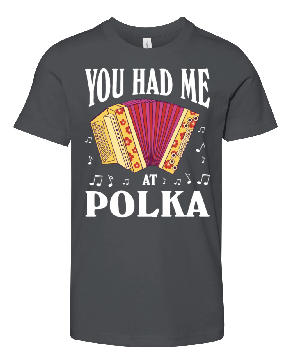 Funny Polka Dance Design for a Polka Muscian Youth Unisex Jersey Tee