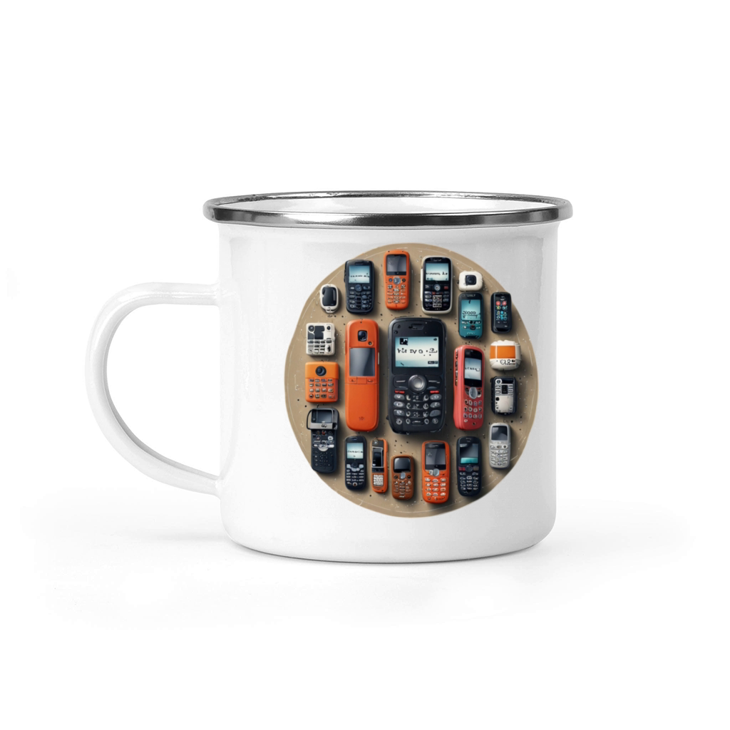 Vintage Phones T-Shirt Camping Mug