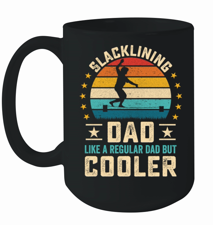 Slacklining Dad quote retro style Gift Slackliner Ceramic Mug