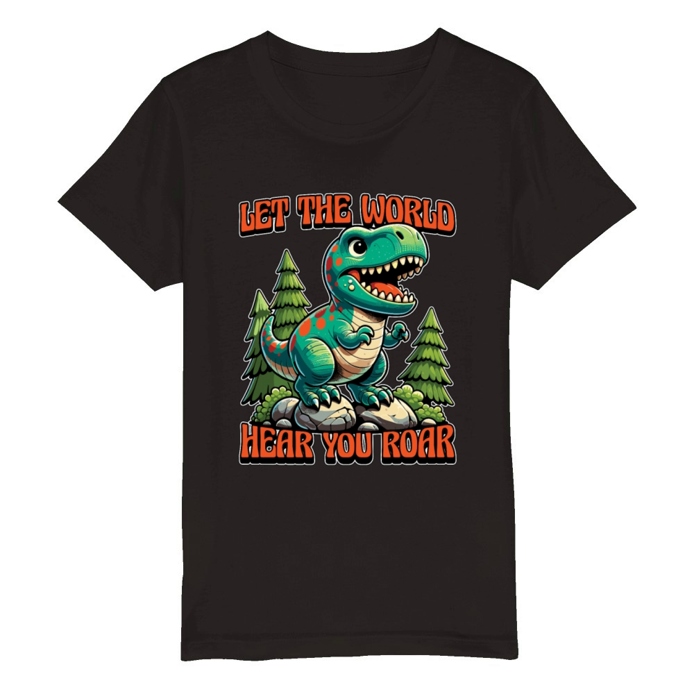 Paleontology Let The World Hear Your Prehistoric Organic Kids Crewneck T-shirt