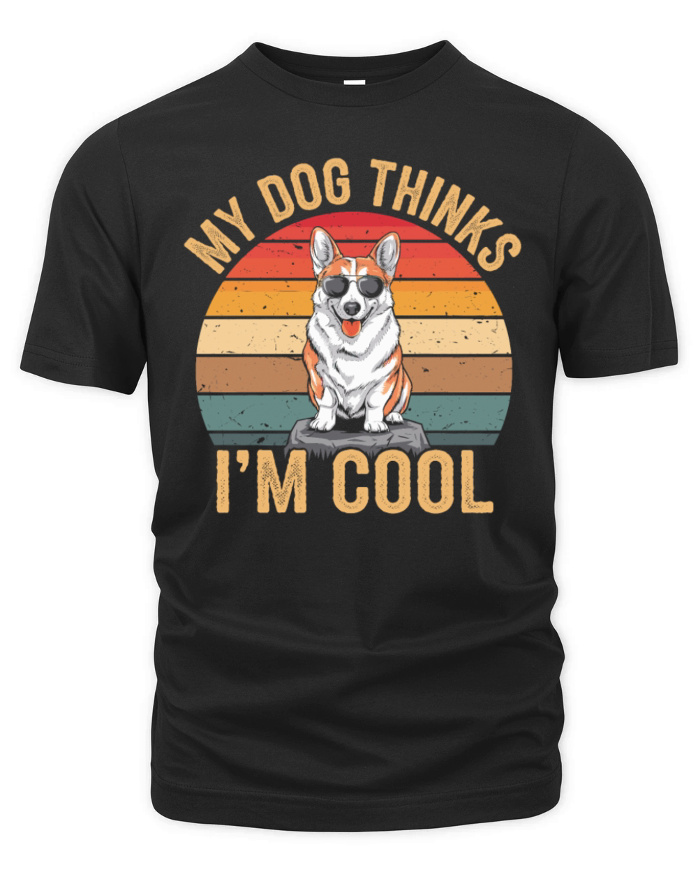 Corgi My Dog Thinks Im Cool Organic Unisex T-shirt