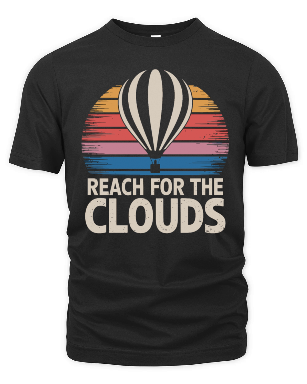 Hot Air Balloon Inspiration Quote Reach for the Organic Unisex T-shirt