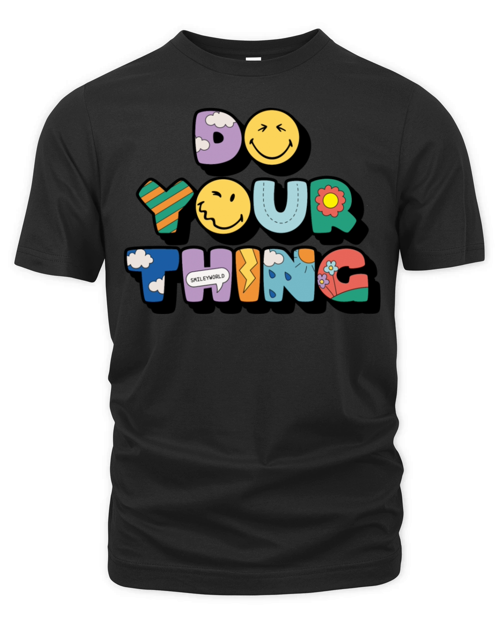 SmileyWorld Do Your Thing Colourful Letters Organic Unisex T-shirt