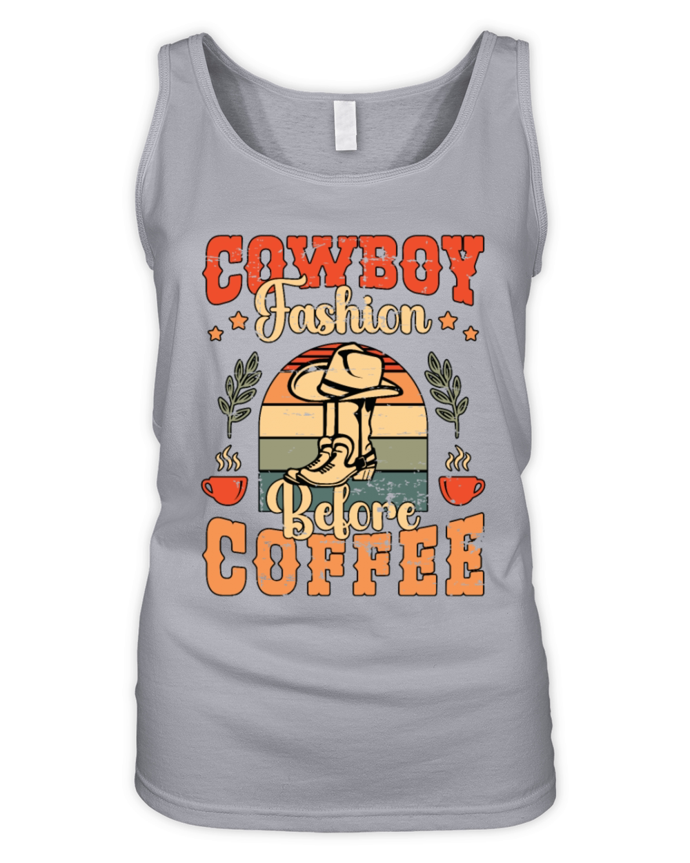Cowboy Fashion Before Coffee Rodeo Coffee Lover Organic Women's Tank Top