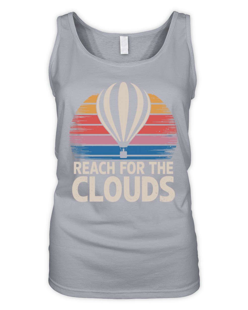 Hot Air Balloon Inspiration Quote Reach for the Organic Women's Tank Top