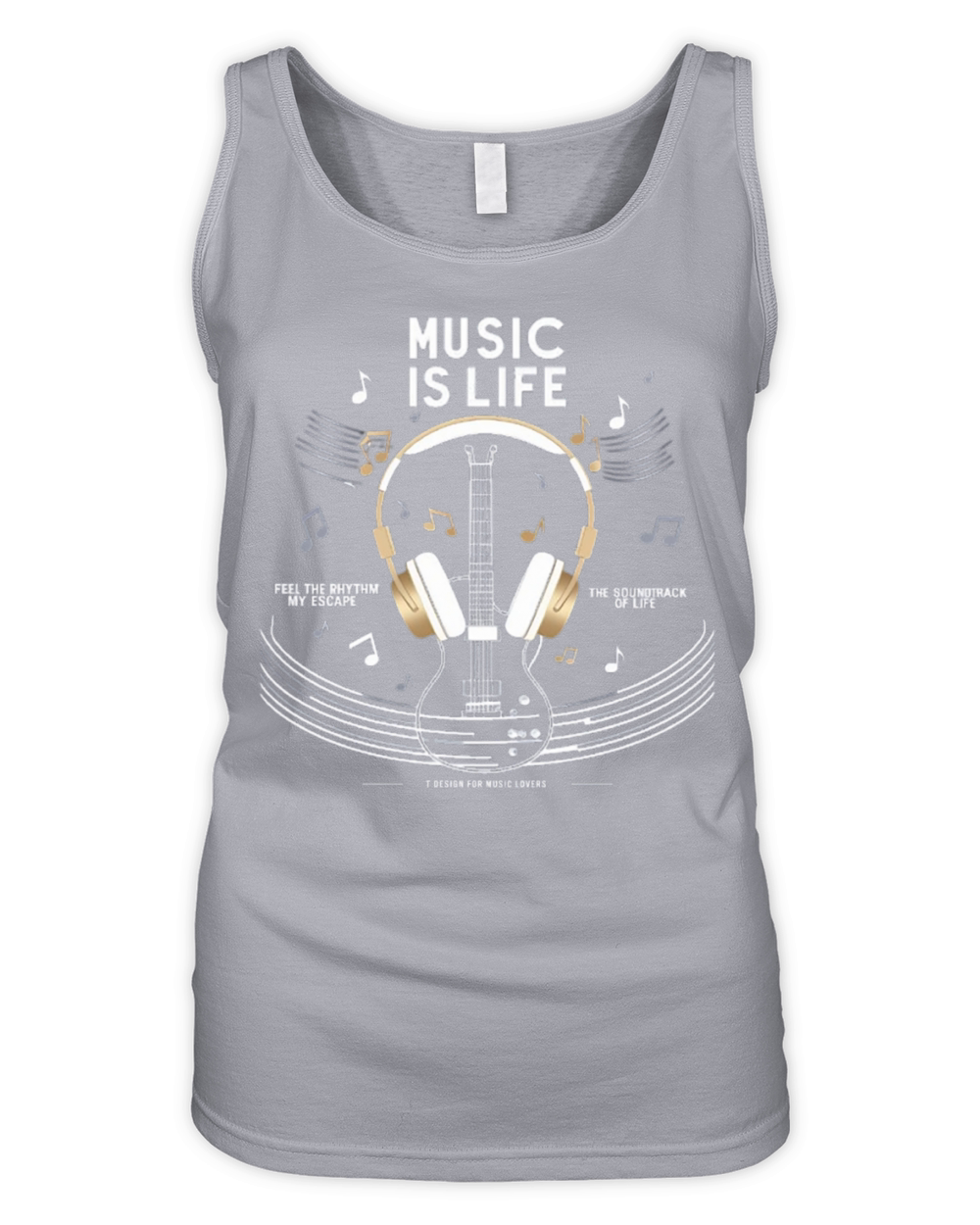 Live by the Beat Find Your Rhythm Music is Life Organic Women's Tank Top