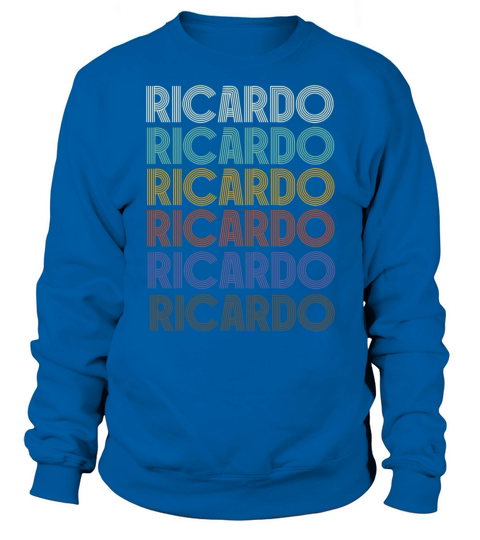 RICARDO First Name Retro Pattern Vintage Stylet Sweatshirt Unisex