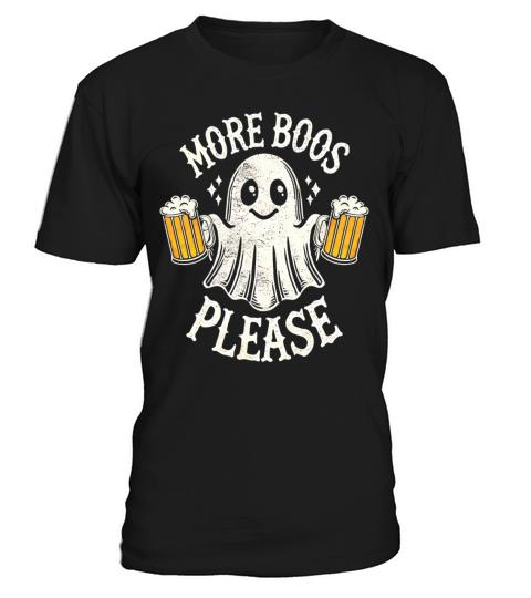 More Boos Please Vintage Cute Ghost Halloween T-Shirt Unisex