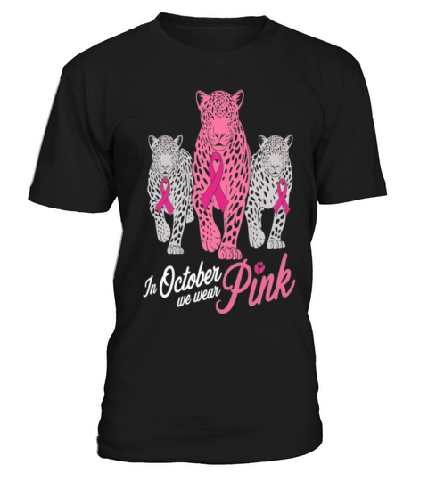 Powerful Leopards October Breast Cancer Awareness T-Shirt Unisex