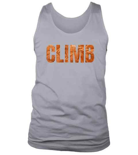 Climb lettering climbing bouldering sandstone dark Tank Top Unisex