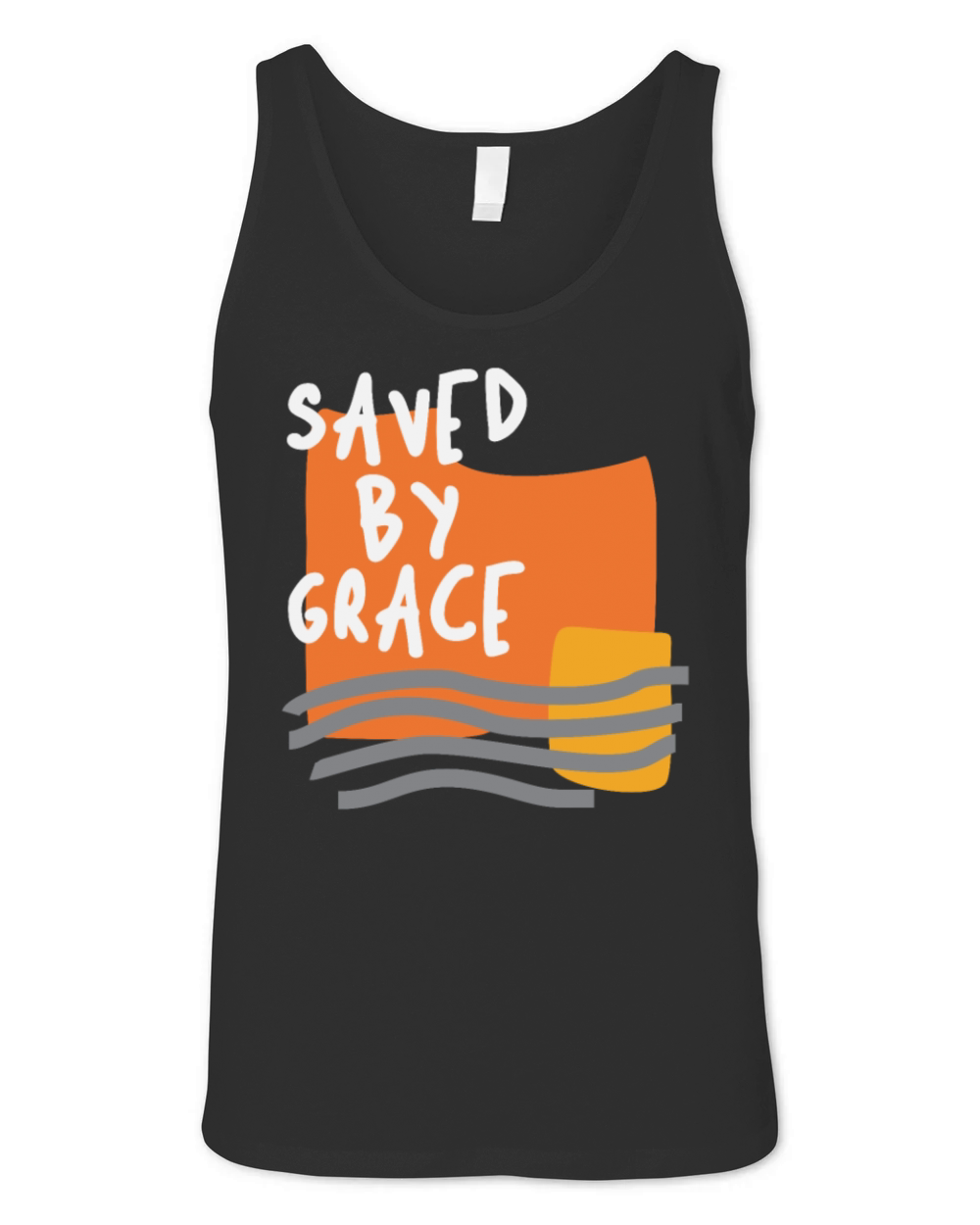 Saved By Grace - Uplifting Christian Quote Unisex Jersey Tank