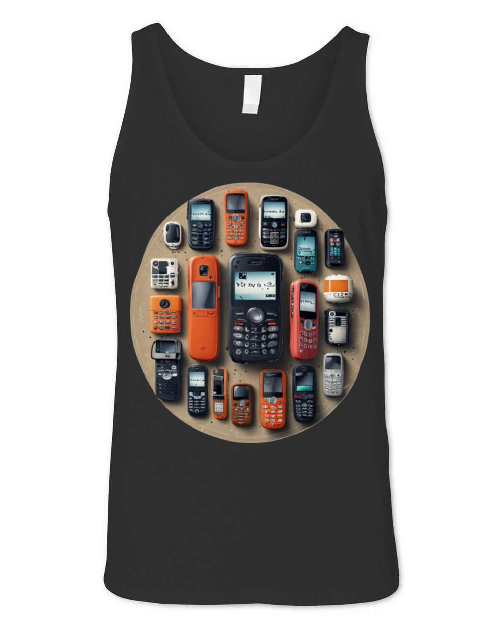 Vintage Phones T-Shirt Unisex Jersey Tank