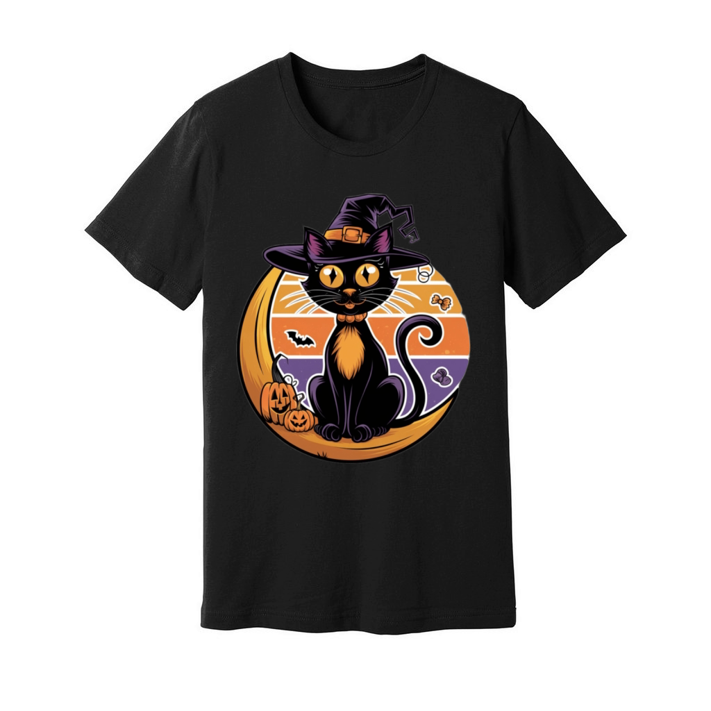 Spooky Cat Charm Unisex Jersey Tee