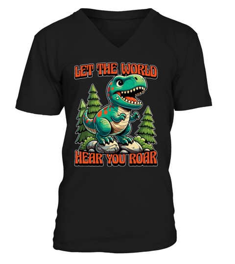 Paleontology Let The World Hear Your Prehistoric V-Neck T-shirt