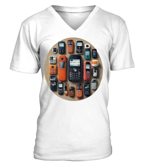Vintage Phones T-Shirt V-Neck T-shirt