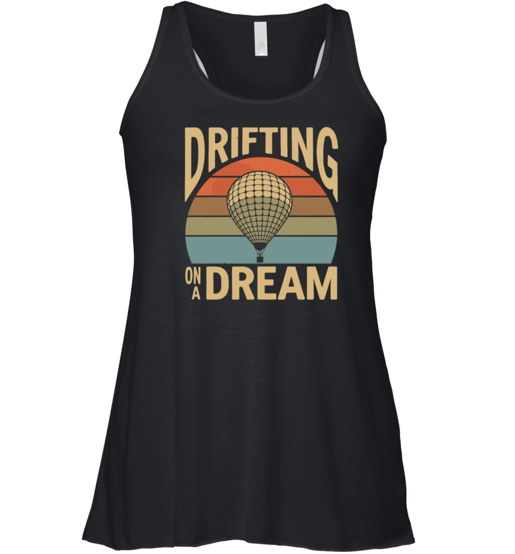 Drifting On A Dream Hot Air Balloon Inspiration Women's Flowy Tank Top