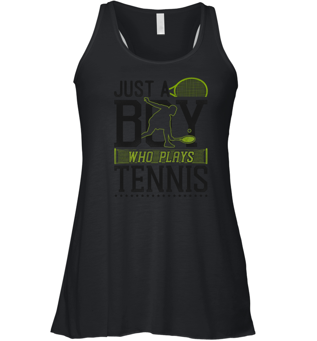 Funny Tennis Player Racket Boy Women's Flowy Tank Top