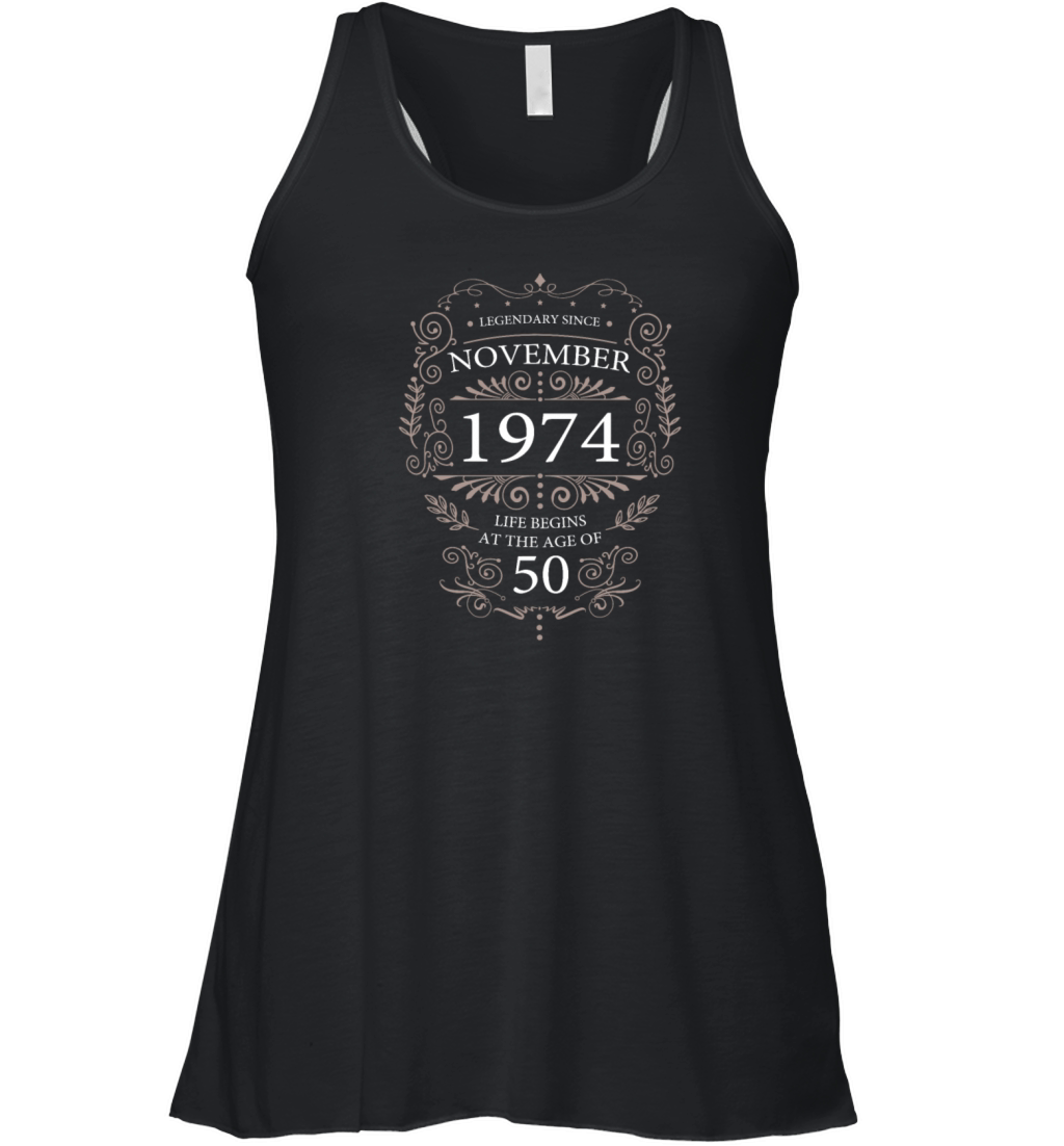 Legendary since 1974 50th birthday vintage look Women's Flowy Tank Top