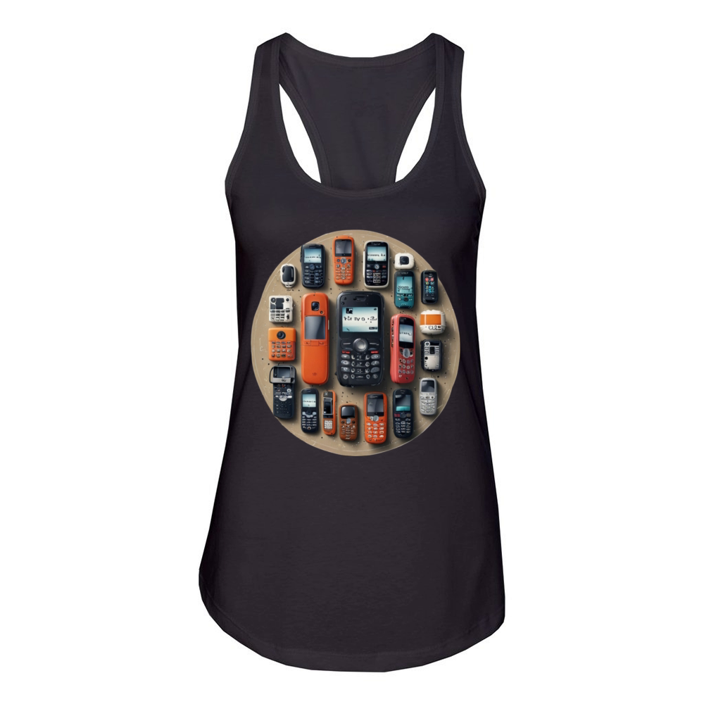 Vintage Phones T-Shirt Women's Racerback Tank