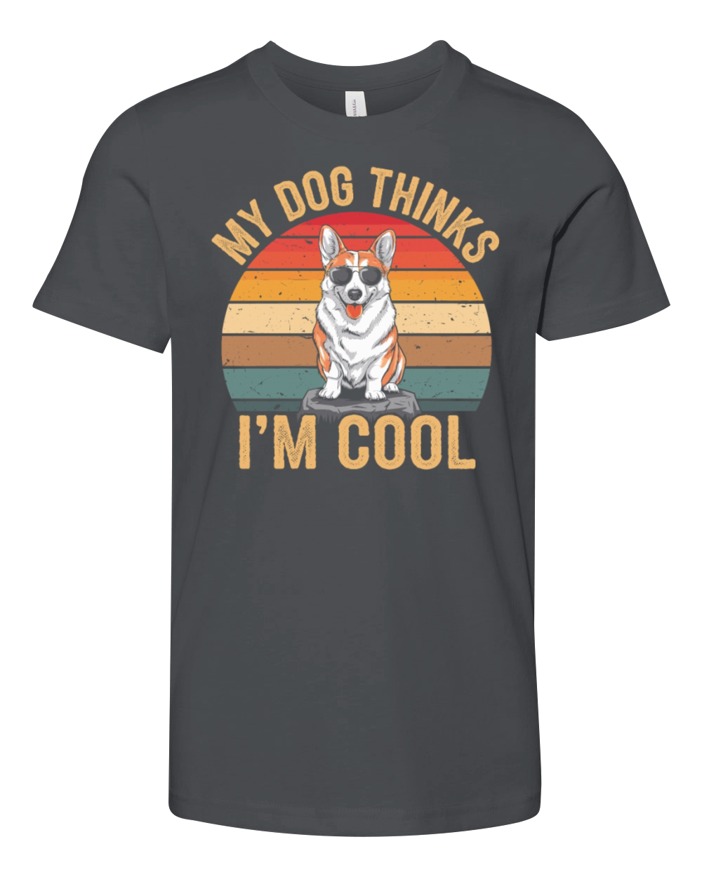 Corgi My Dog Thinks Im Cool Youth Unisex Jersey Tee