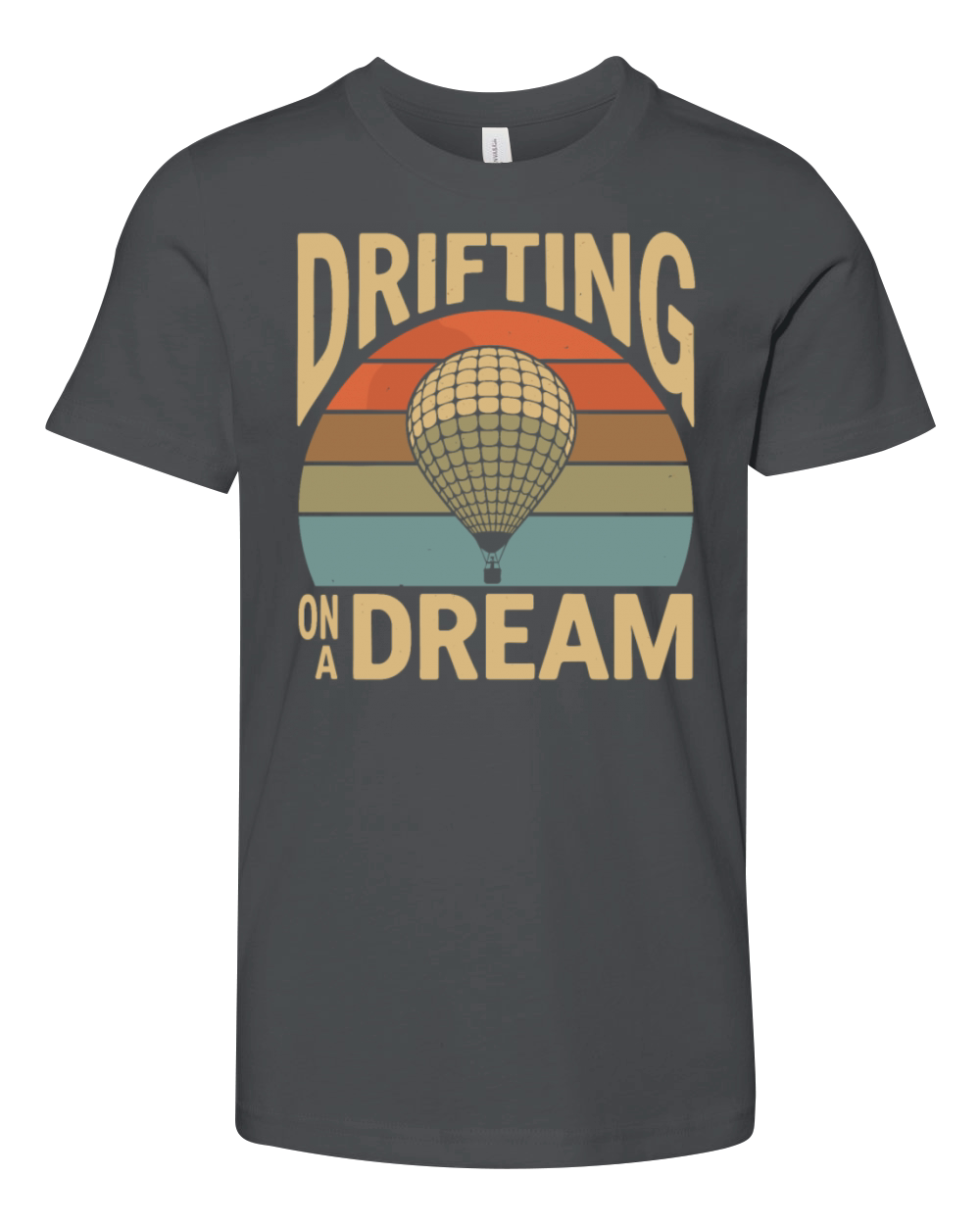 Drifting On A Dream Hot Air Balloon Inspiration Youth Unisex Jersey Tee