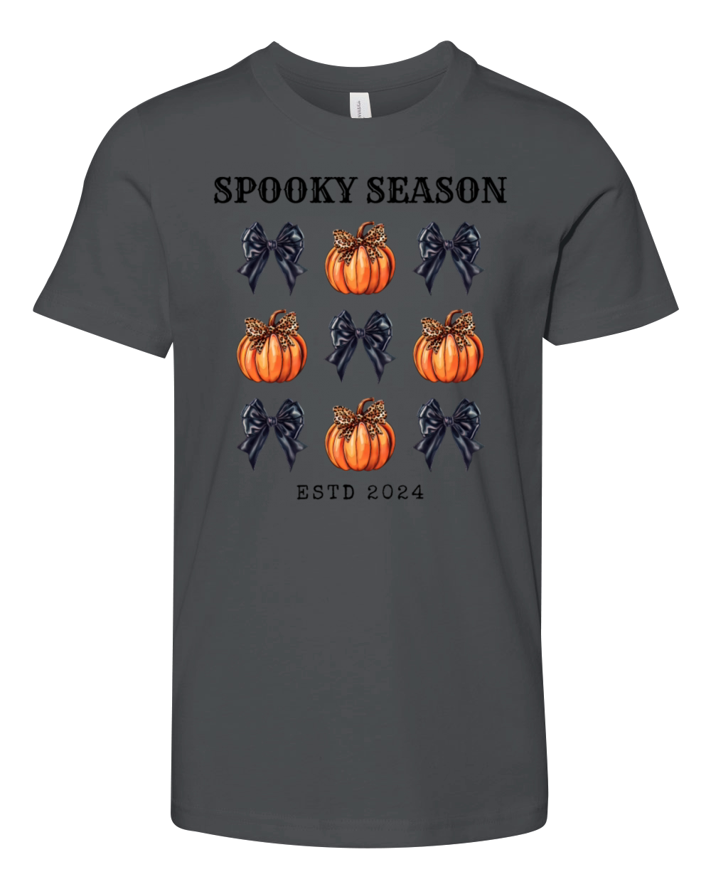 Spooky Season 2024 Grid Halloween Autumn Season Youth Unisex Jersey Tee
