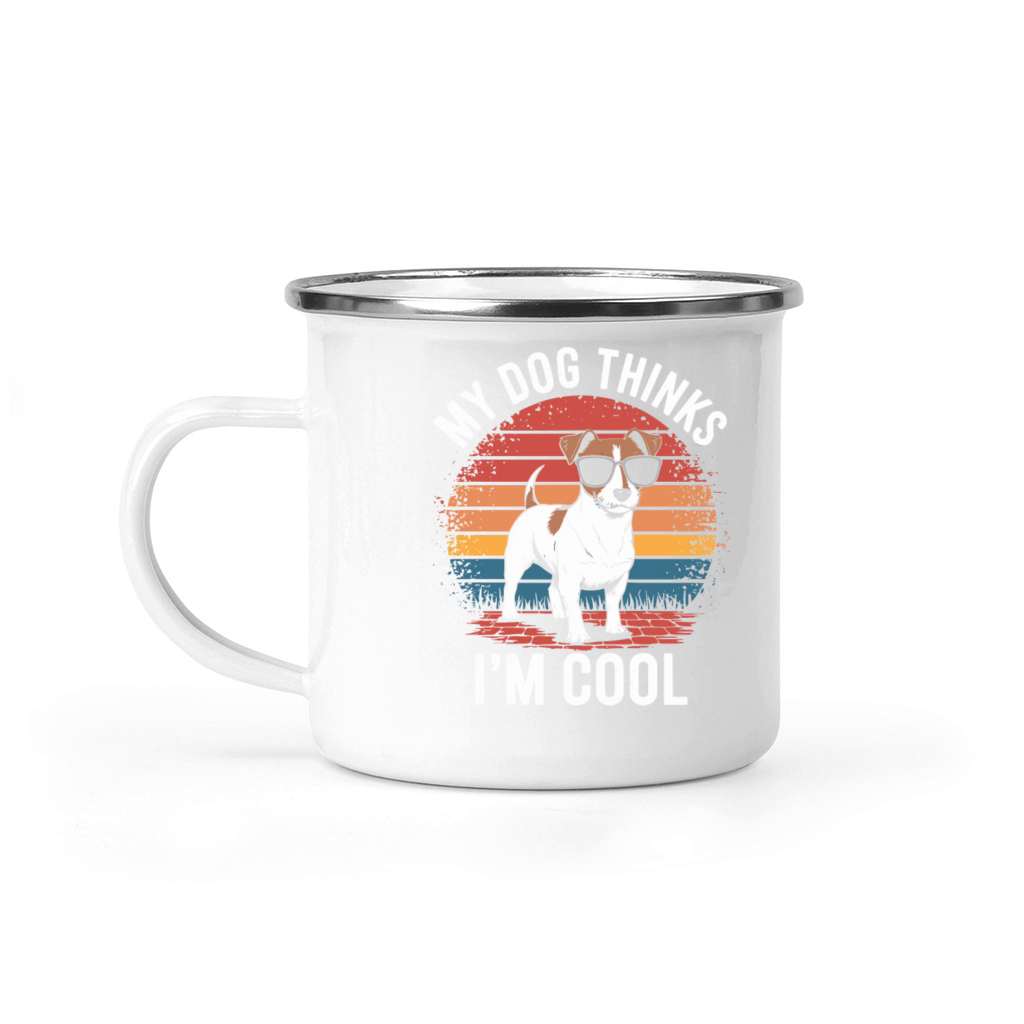 Jack Russell Terrier My Dog Thinks Im Cool Camping Mug
