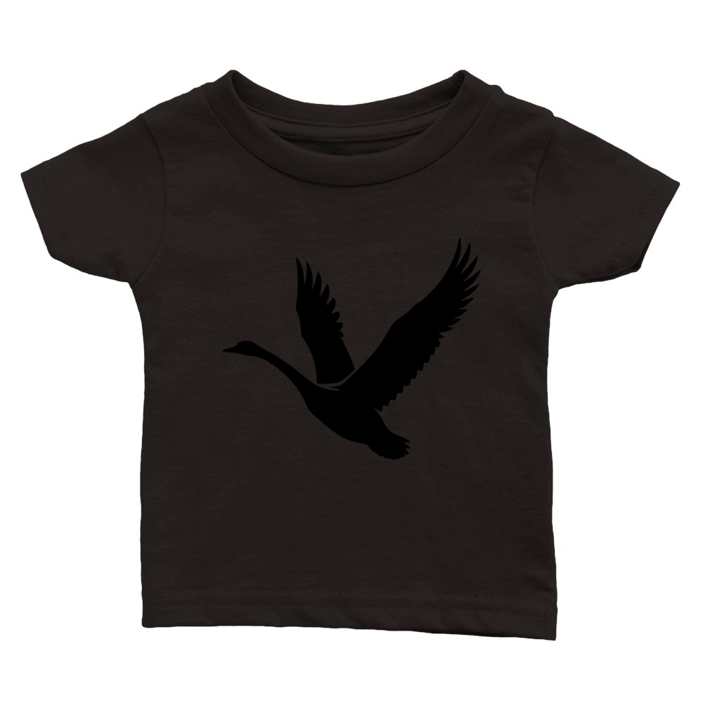 Swan Wild Birds Tattoo Style Classic Baby Crewneck T-shirt