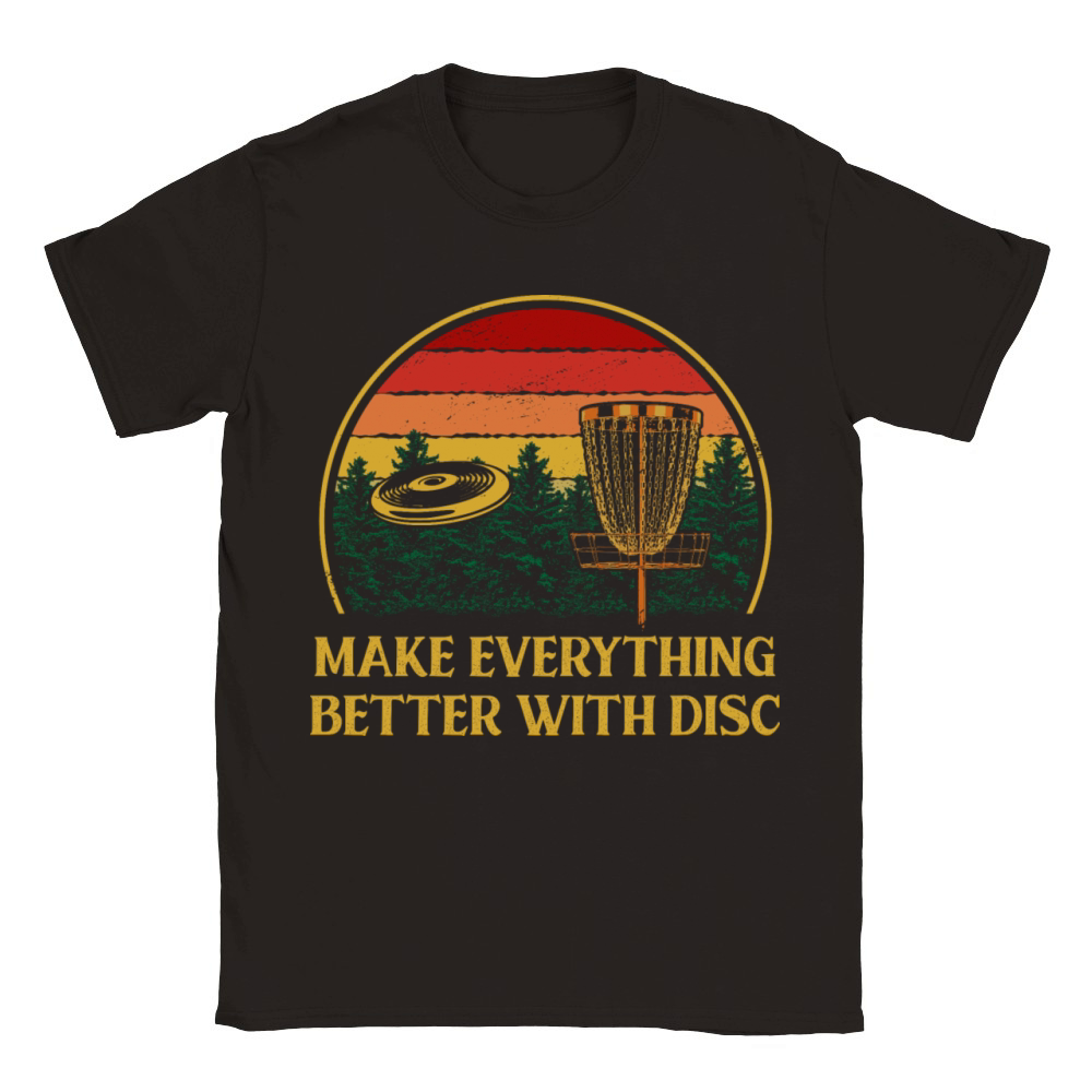 Everything Better with Disc Golf Player Motivation Classic Kids Crewneck T-shirt