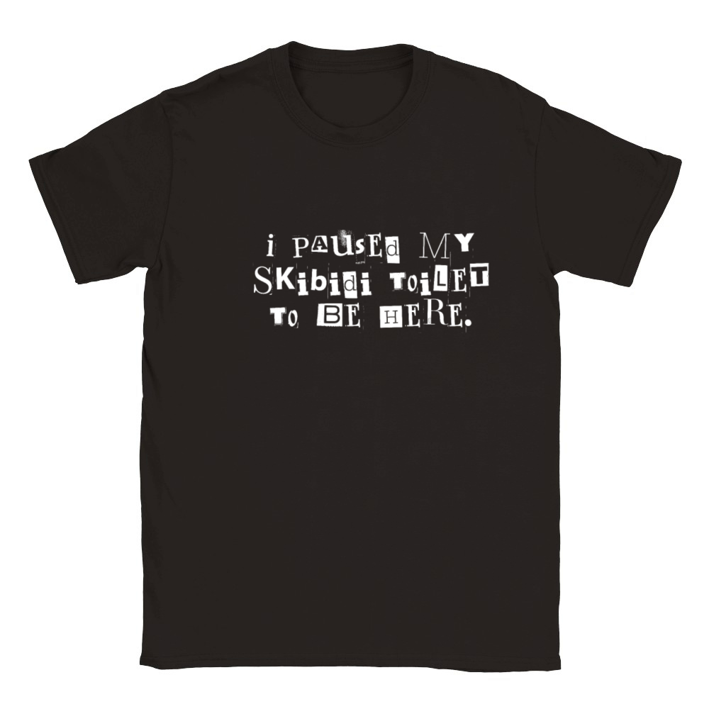 I Paused My Skibidi Toilet to be Here Unisex Classic Kids Crewneck T-shirt