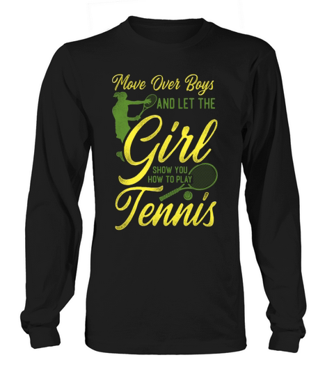 Funny Tennis Player Racket Girl Long sleeved Unisex
