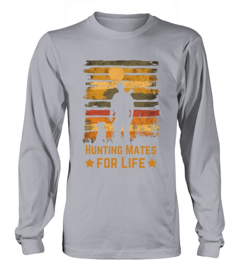 Hunting with dog retro Long sleeved Unisex
