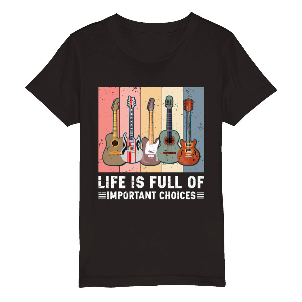 Life Is Full of Important Choices Vintage T-Shirt Organic Kids Crewneck T-shirt