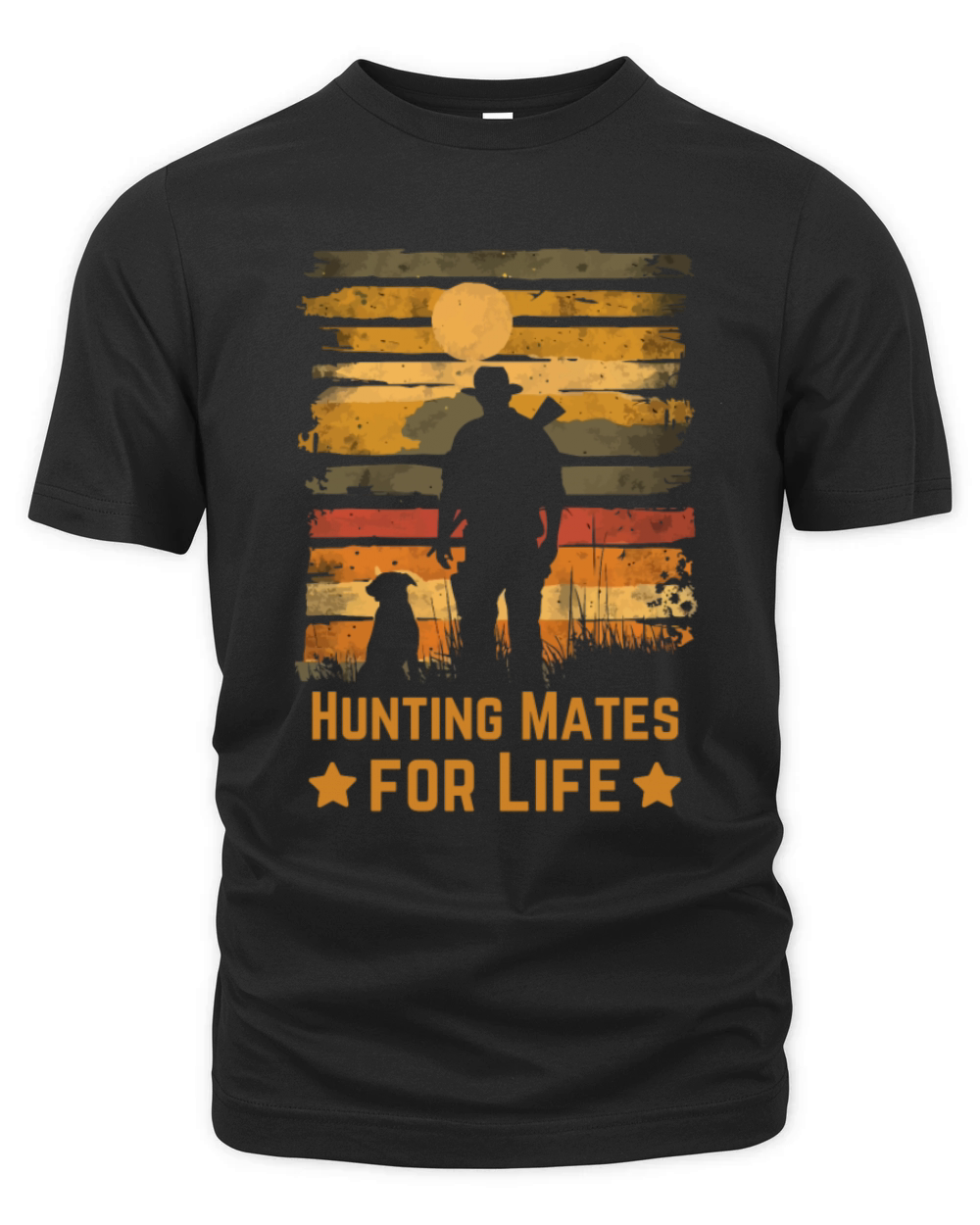 Hunting with dog retro Organic Unisex T-shirt