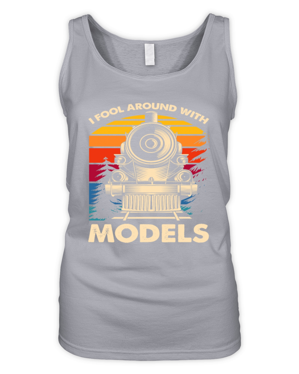 I Play With Vintage Locomotive Models Organic Women's Tank Top