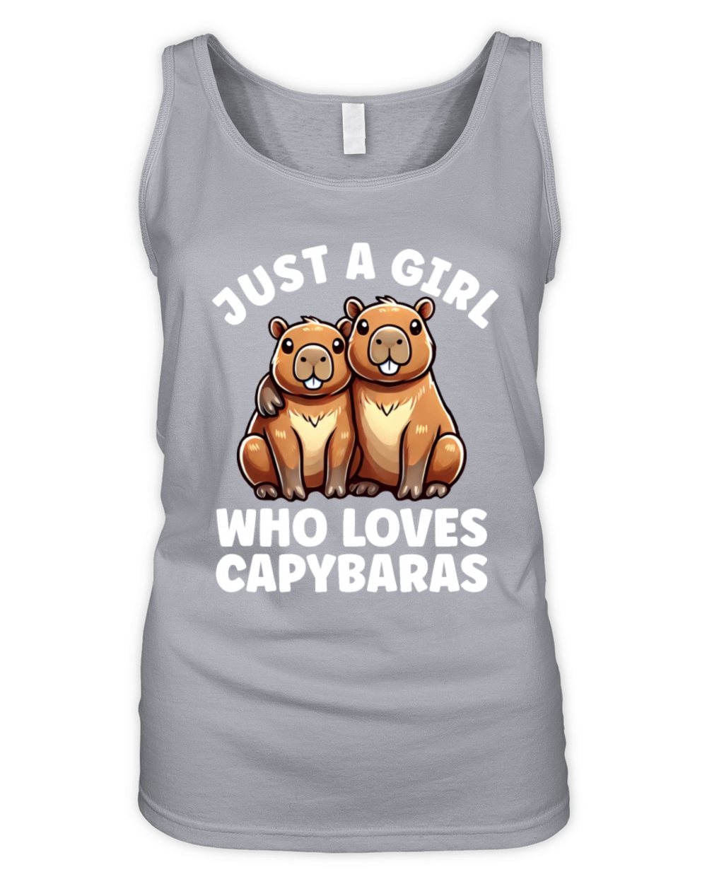 Just a Girl who Loves Capybaras Women Capybara Organic Women's Tank Top