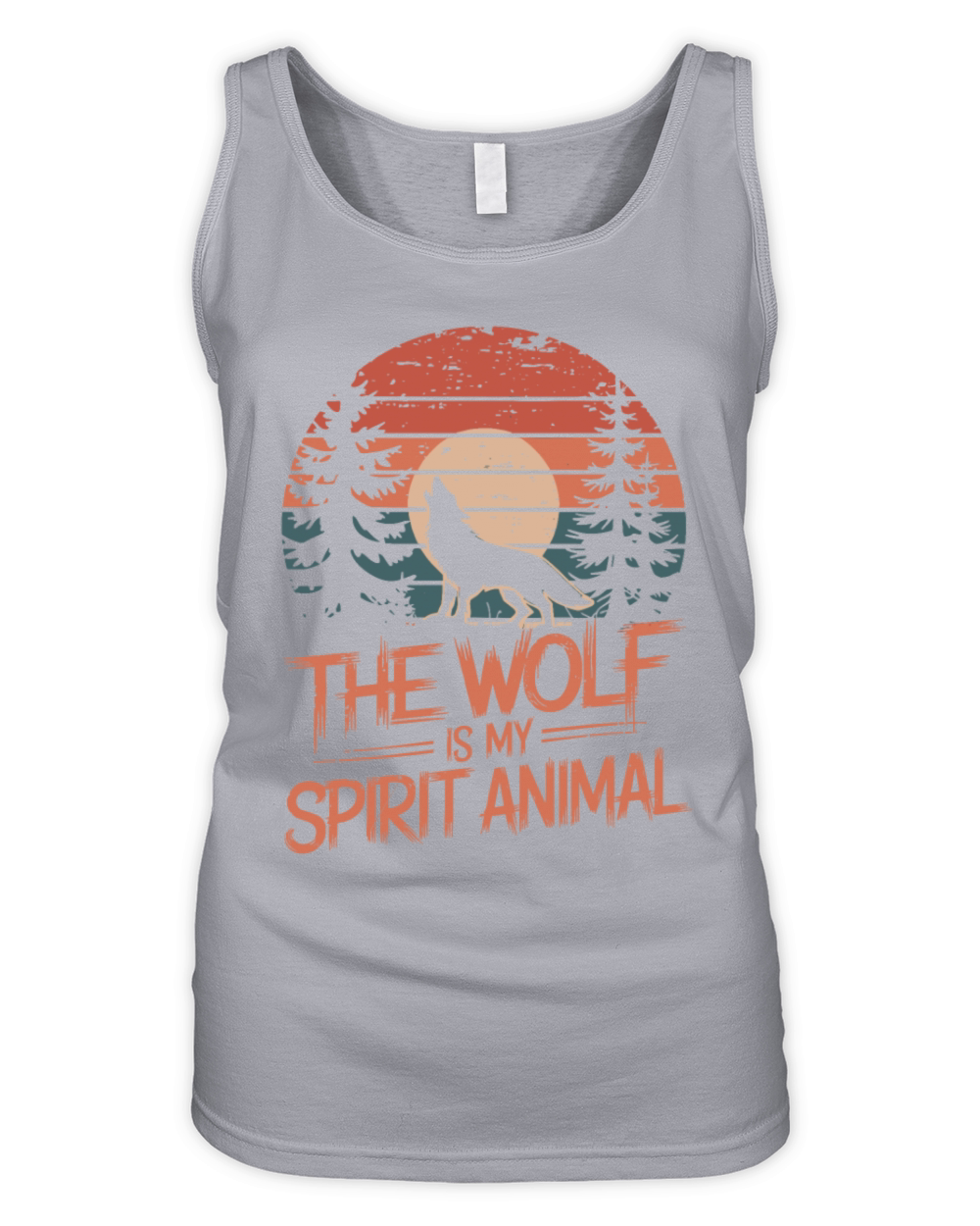 The Wolf Is My Spirit Animal Howling Wolf Organic Women's Tank Top