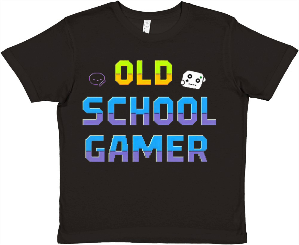 Old School Gamer Retro Gaming Motif 3 Premium Kids Crewneck T-shirt