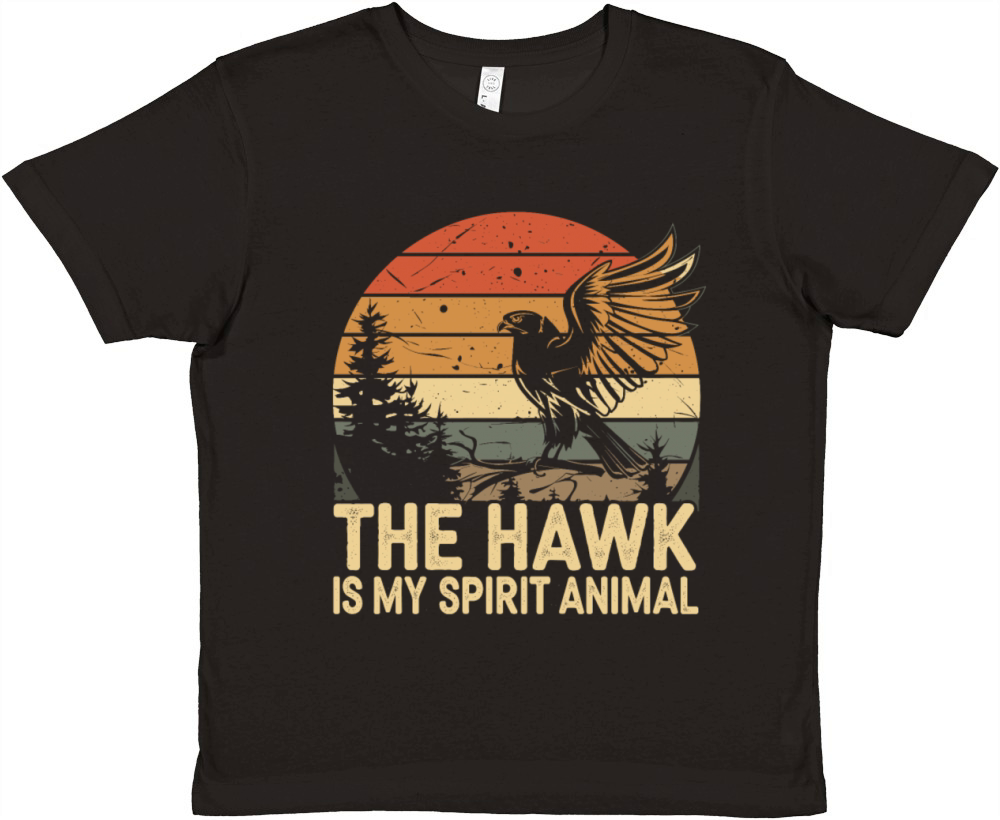 The Hawk Is My Spirit Animal Premium Kids Crewneck T-shirt
