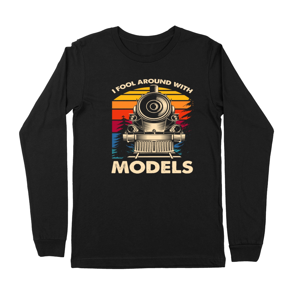 I Play With Vintage Locomotive Models Premium Long Sleeve