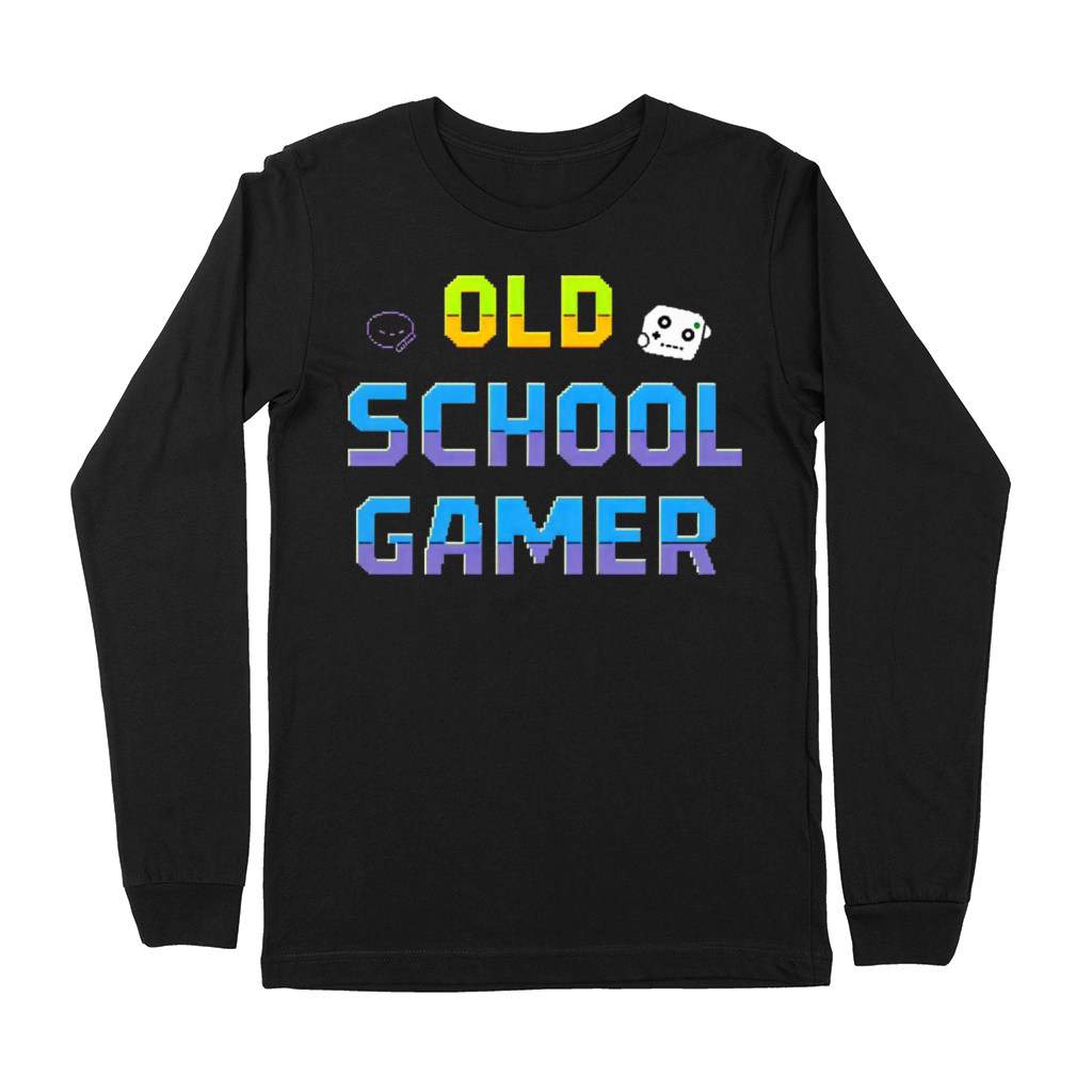 Old School Gamer Retro Gaming Motif 3 Premium Long Sleeve