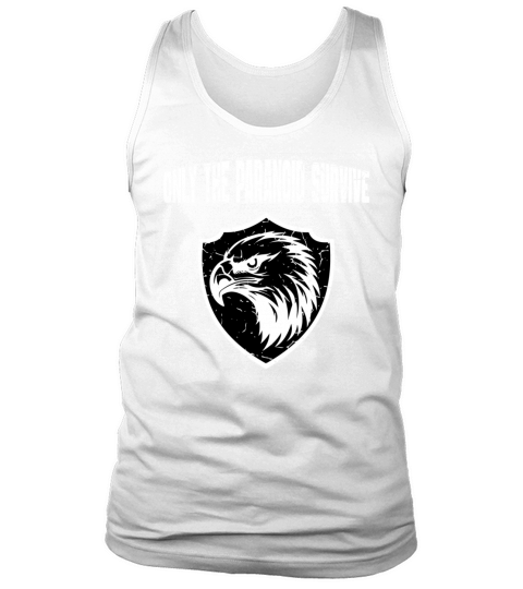 Only The Paranoid Survive Vintage White Tank Top Unisex
