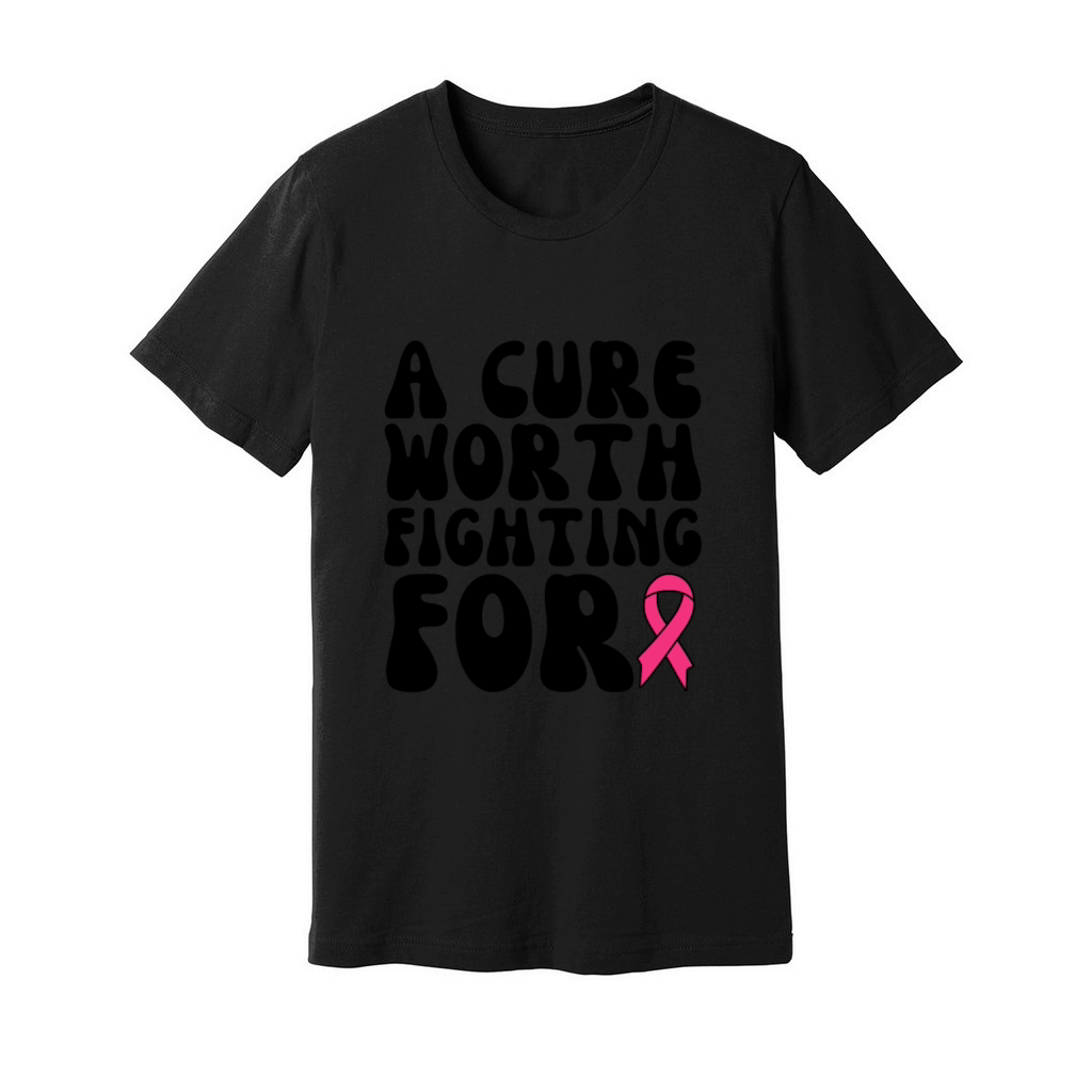 A Cure Worth Fighting For Breast Cancer Unisex Jersey Tee