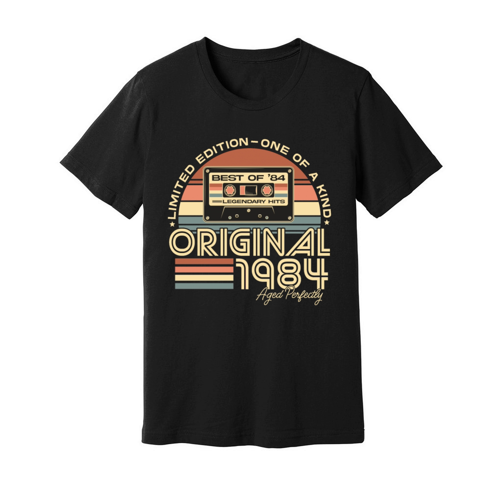 Vintage 1984 Retro 40th Birthday Unisex Jersey Tee